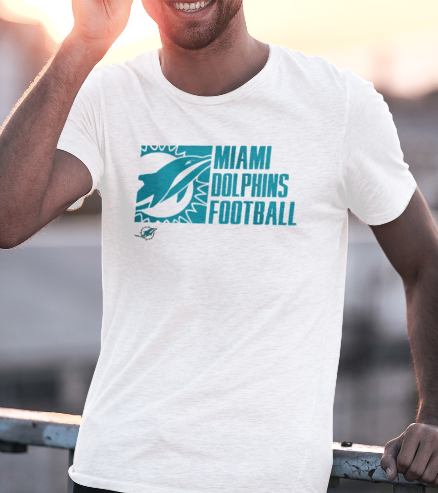 Miami Dolphins Football Fan Apparel Post Game Wear T-Shirt