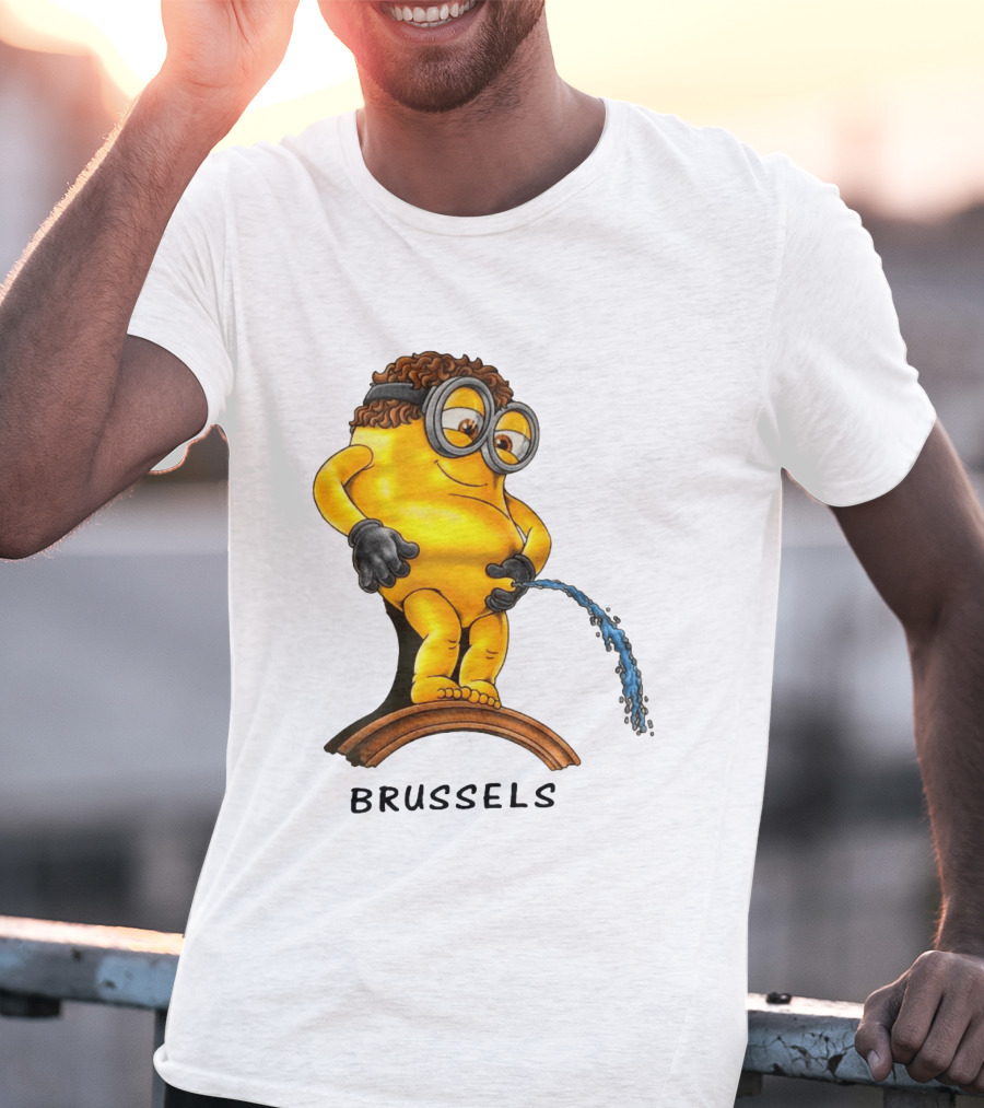 Brussels Pee Minion Parody Manneken Pis T-Shirt