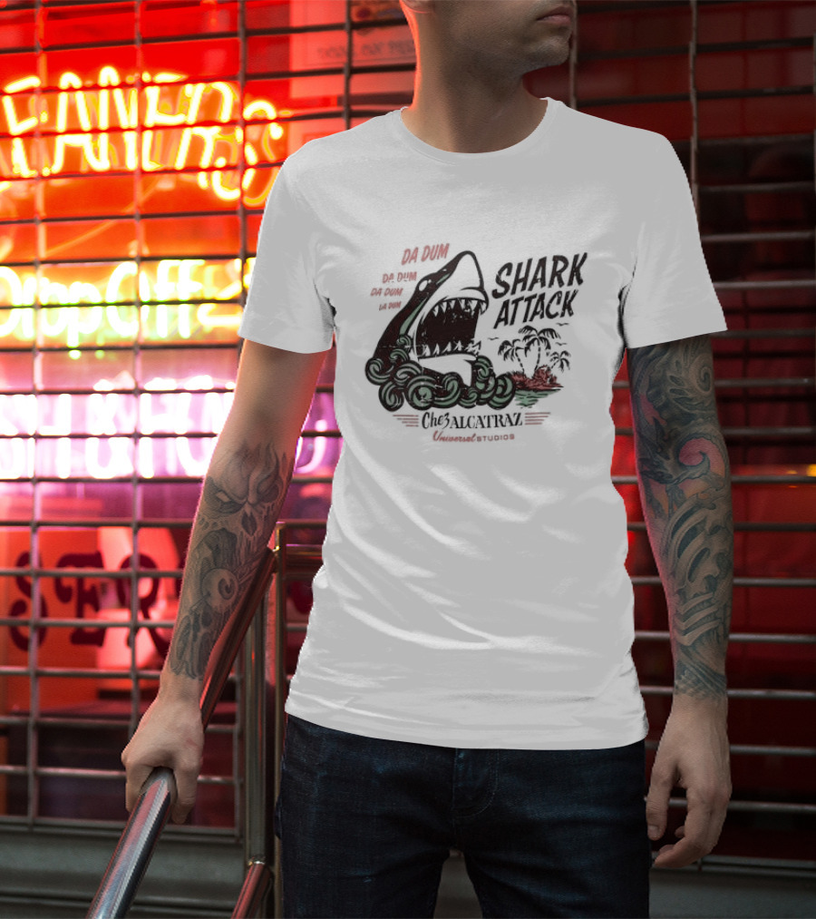 Big Wave Shark Attack Che Alcatraz Island California Adventure T-Shirt