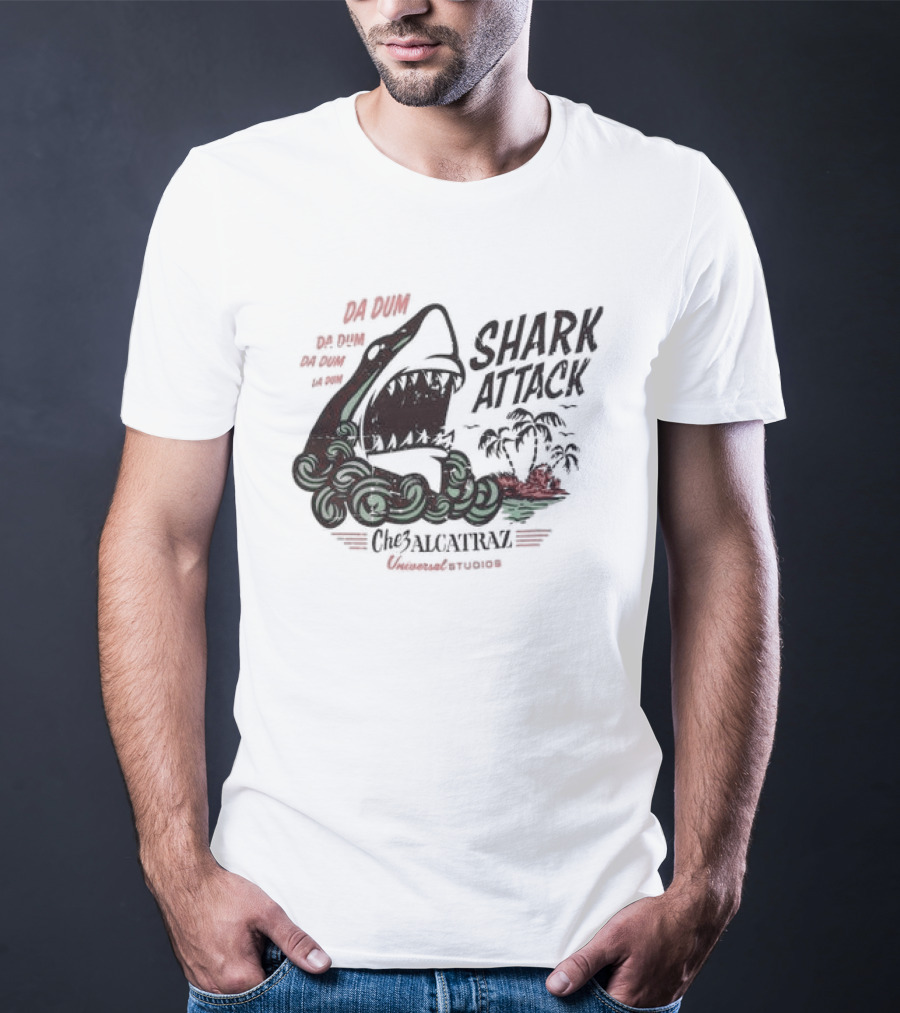 Big Wave Shark Attack Che Alcatraz Island California Adventure T-Shirt
