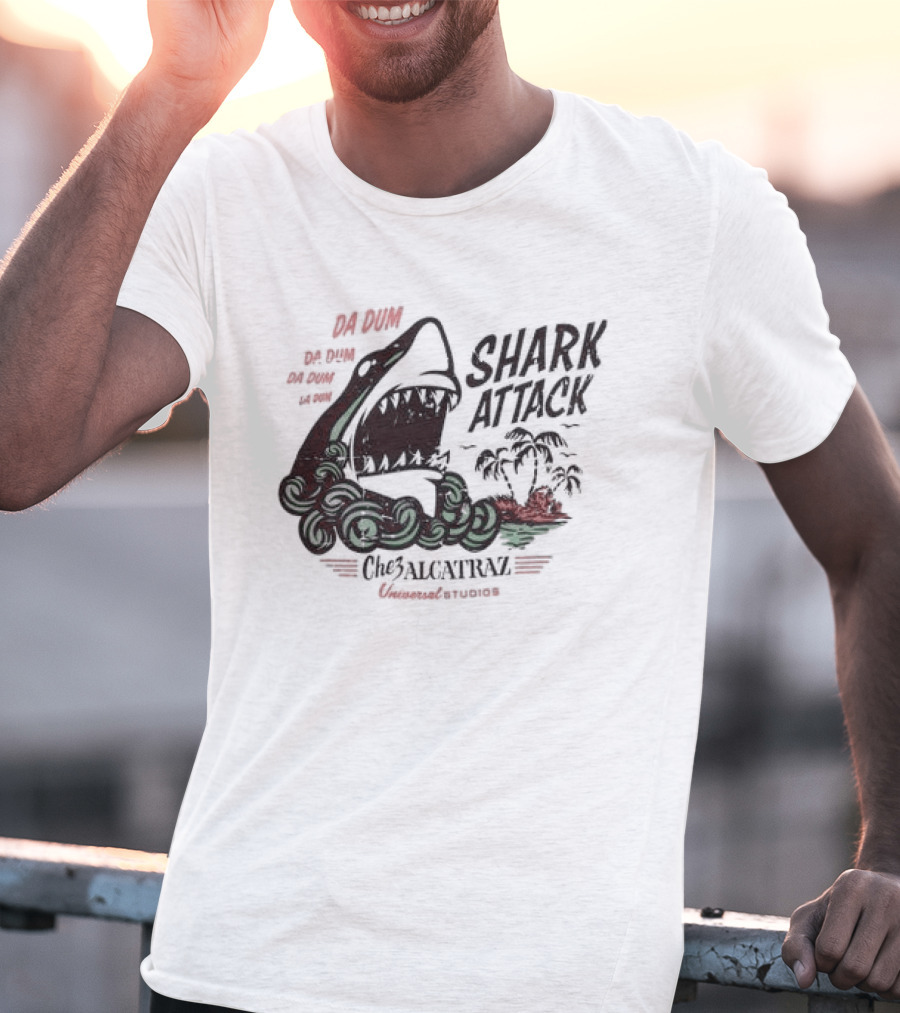 Big Wave Shark Attack Che Alcatraz Island California Adventure T-Shirt