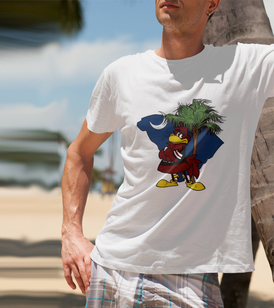 South Carolina Gamecocks Hey Gamecocks Mascot Palmetto Crescent T-Shirt