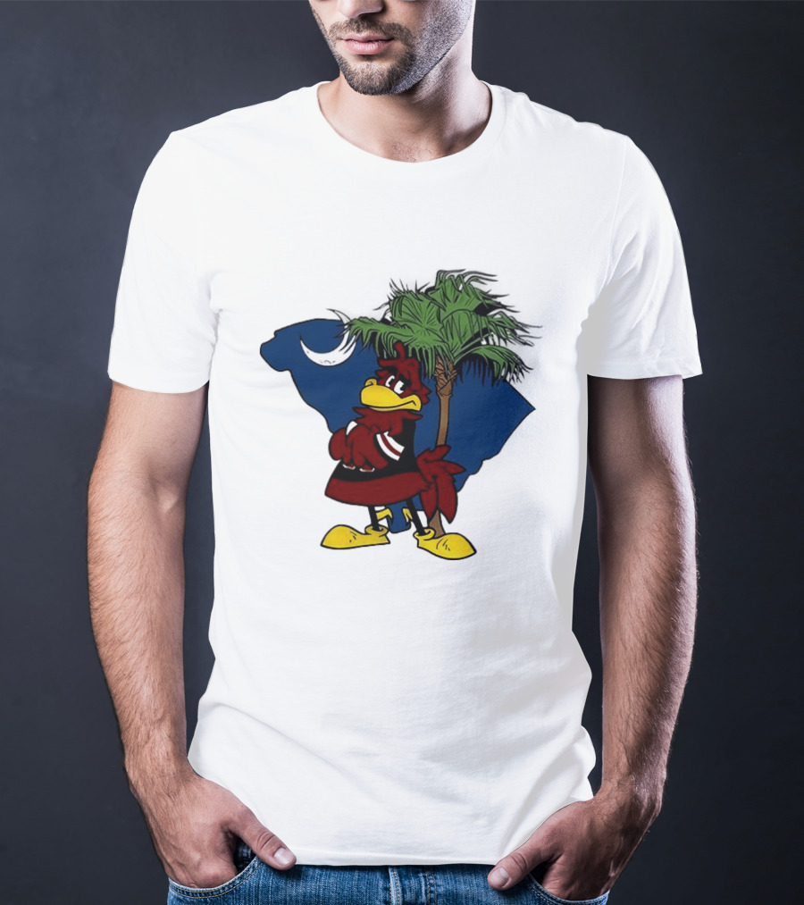 South Carolina Gamecocks Hey Gamecocks Mascot Palmetto Crescent T-Shirt