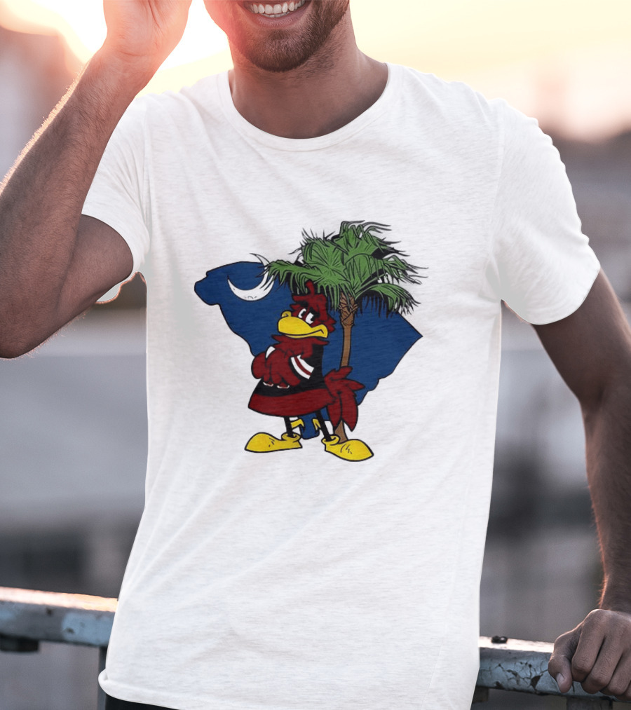 South Carolina Gamecocks Hey Gamecocks Mascot Palmetto Crescent T-Shirt