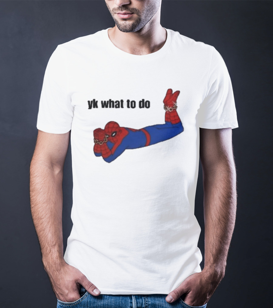 Spooderman YK What To Do Meme T-Shirt