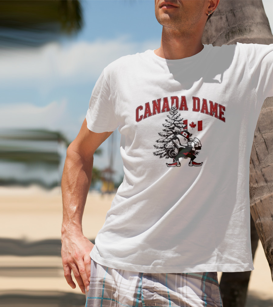 Canada Dame Canadian Christmas Tree Notre Dame Fighting Irish T-Shirt