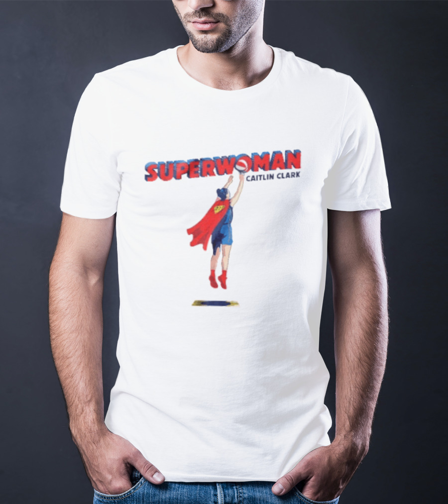 Superwoman Caitlin Clark Basketball Indiana Fever Sports Heroine T-Shirt
