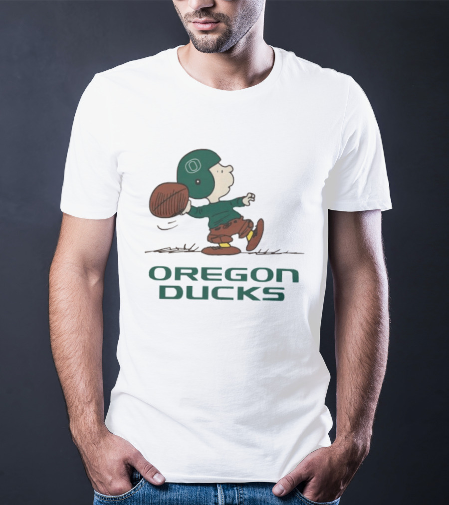 Peanuts Charlie Brown Oregon Ducks Football Quarterback T-Shirt