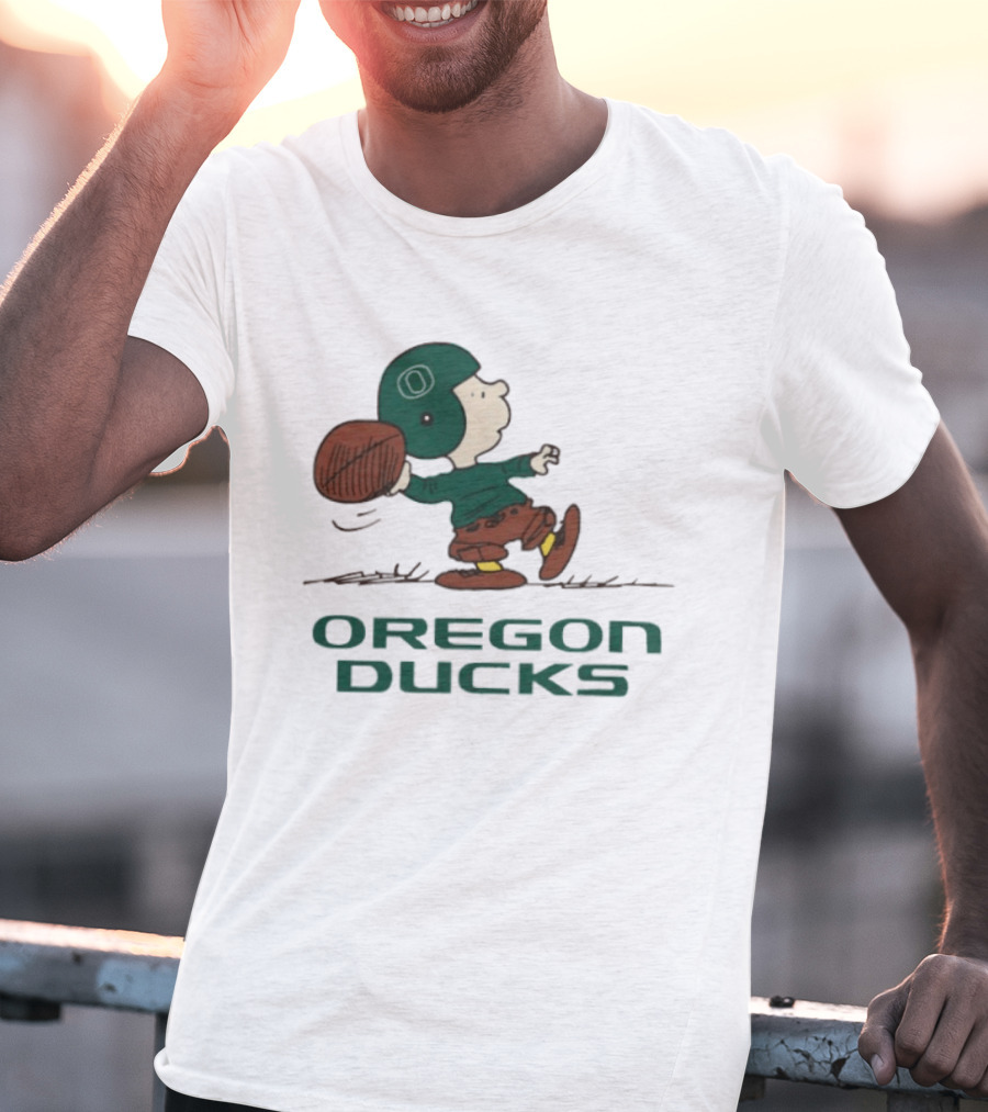 Peanuts Charlie Brown Oregon Ducks Football Quarterback T-Shirt