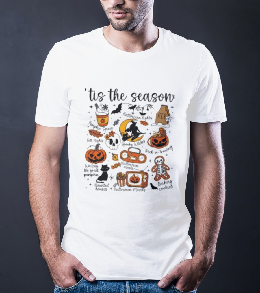 Tis The Season Pumpkin Spices Spooky Witches Halloween Trick Or Treat T-Shirt