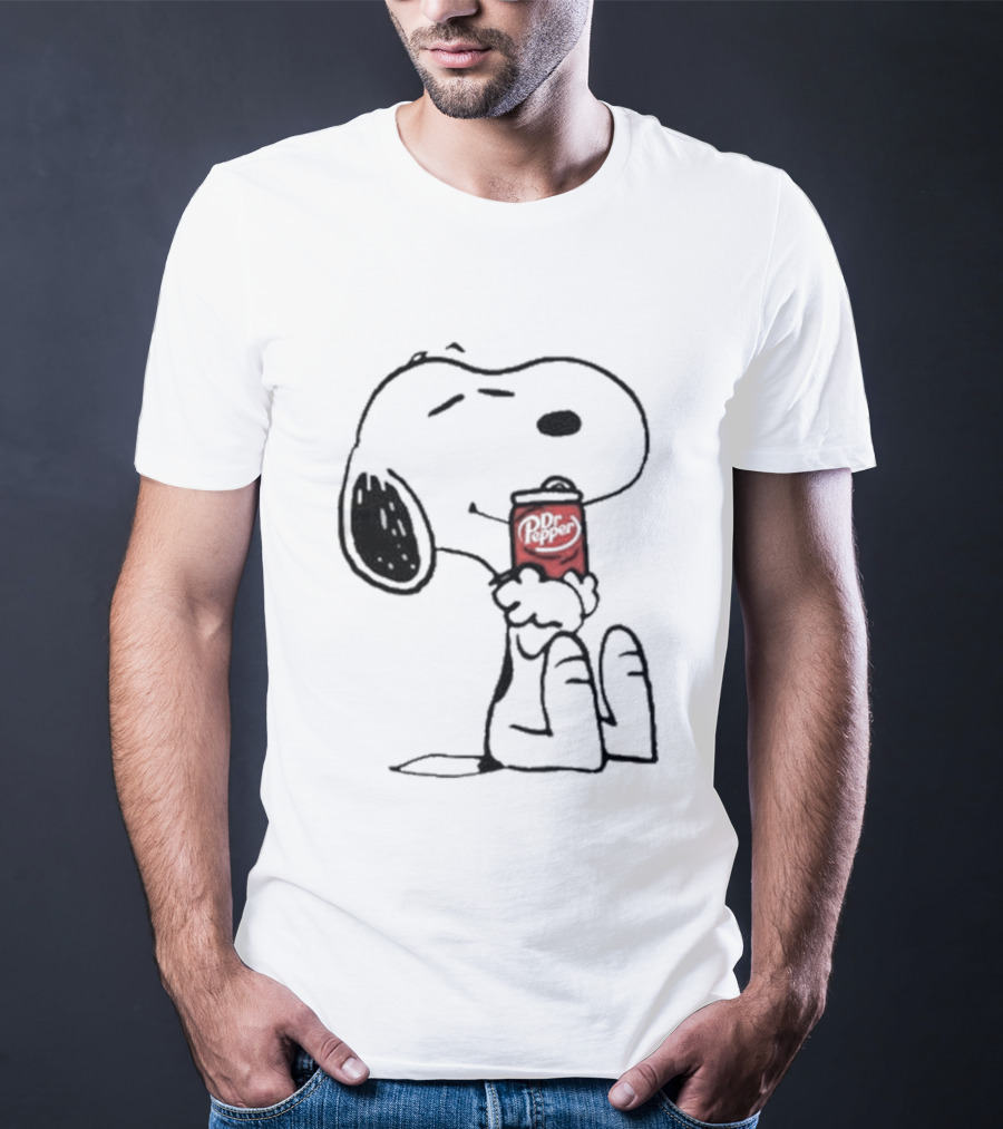 Snoopy Hugging Dr Pepper Can T-Shirt