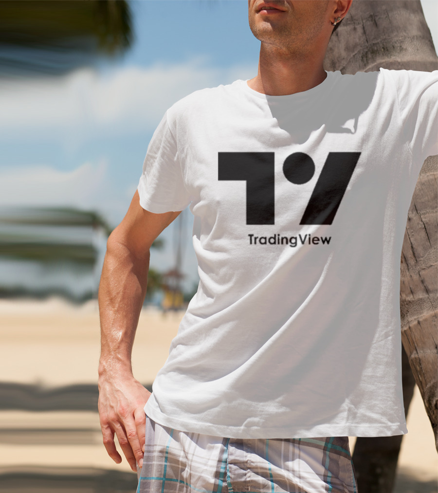 TradingView Bold Minimalist Block Monochrome T-Shirt