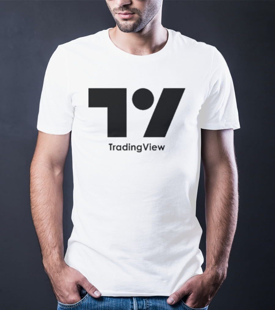 TradingView Bold Minimalist Block Monochrome T-Shirt