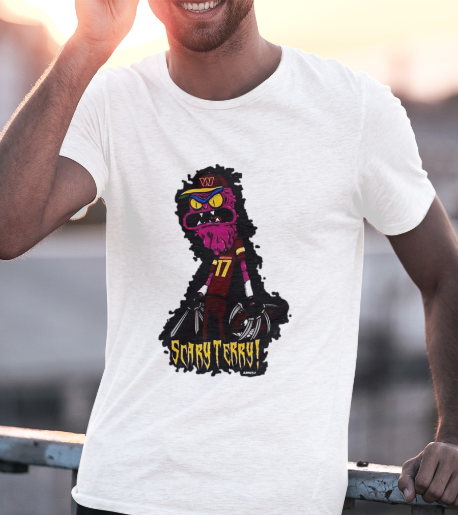 Washington Commanders Scary Terry McLaurin 17 Terrifying Terry T-Shirt