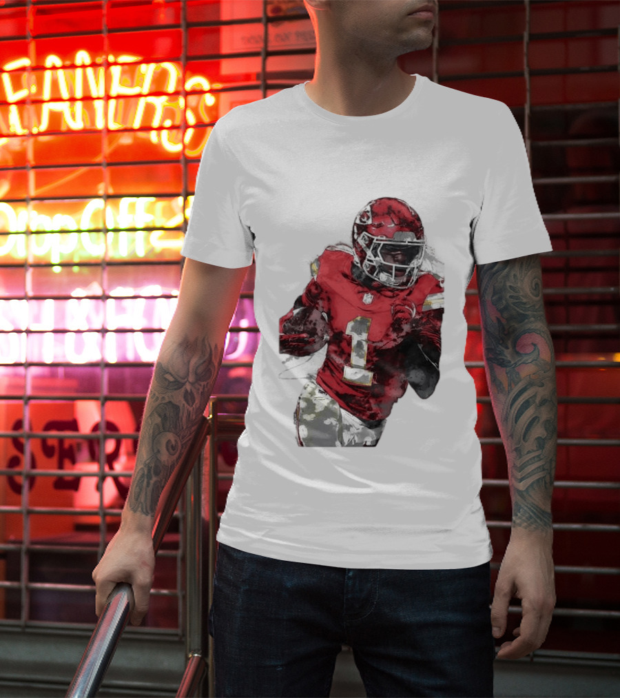 Kansas City Chiefs Xavier Worthy Football Player Number One T-Shirt