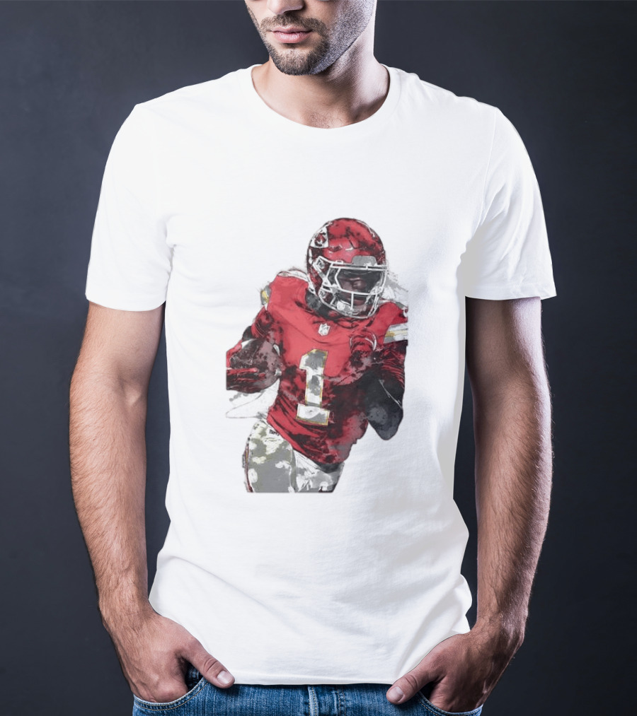 Kansas City Chiefs Xavier Worthy Football Player Number One T-Shirt