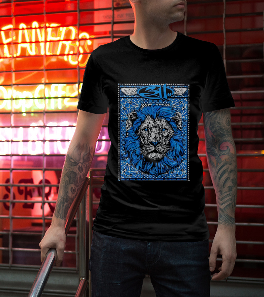 311 Live At Pine Knob Music Theatre July 30 2026 Lion Artwork Clarkson Michigan T-Shirt