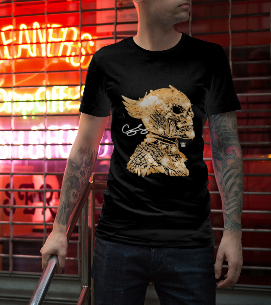 WWE Cody Rhodes American Nightmare Golden Skull T-Shirt