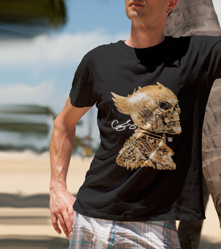 WWE Cody Rhodes American Nightmare Golden Skull T-Shirt