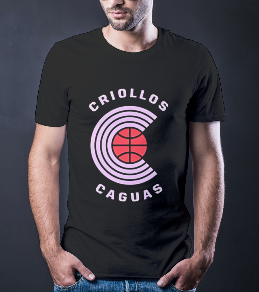 Criollos De Caguas Basketball Team Retro Style Logo Sports T-Shirt