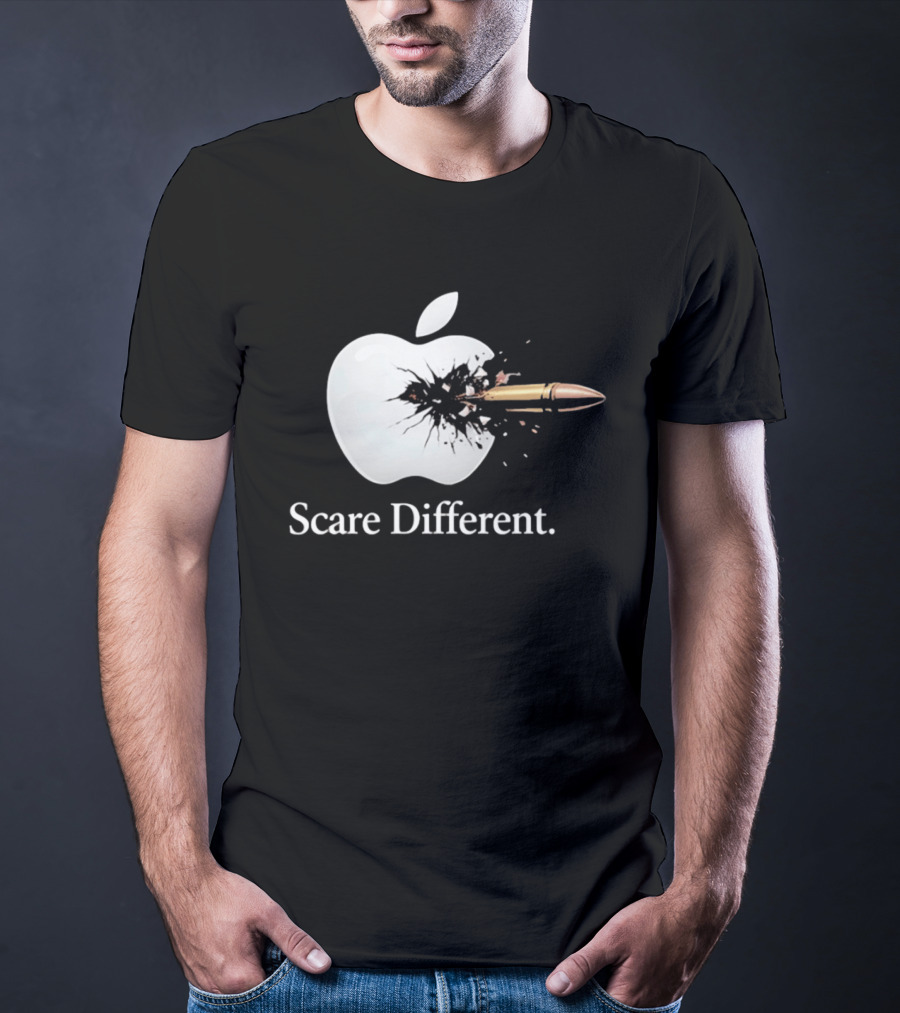 Scare Different Apple Bullet Hole Explosion T-Shirt