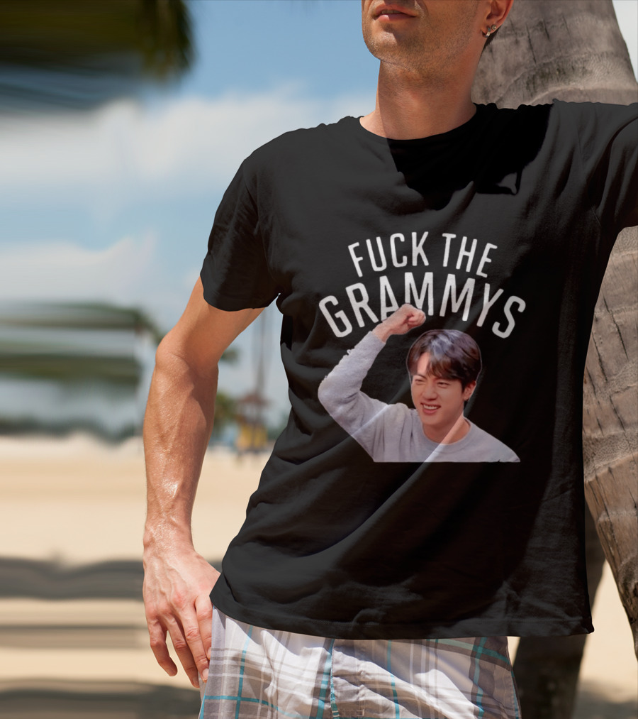 Jin BTS Fuck The Grammys K Pop Bangtan Boys Fandom T-Shirt
