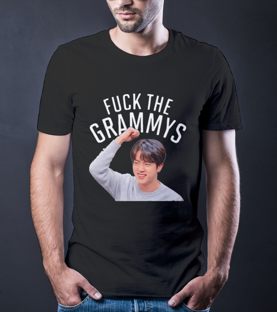 Jin BTS Fuck The Grammys K Pop Bangtan Boys Fandom T-Shirt