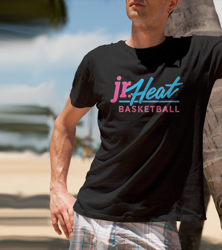 Jr Heat Basketball NBA Youth Sports Bright Neon T-Shirt