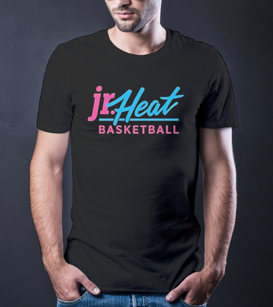 Jr Heat Basketball NBA Youth Sports Bright Neon T-Shirt