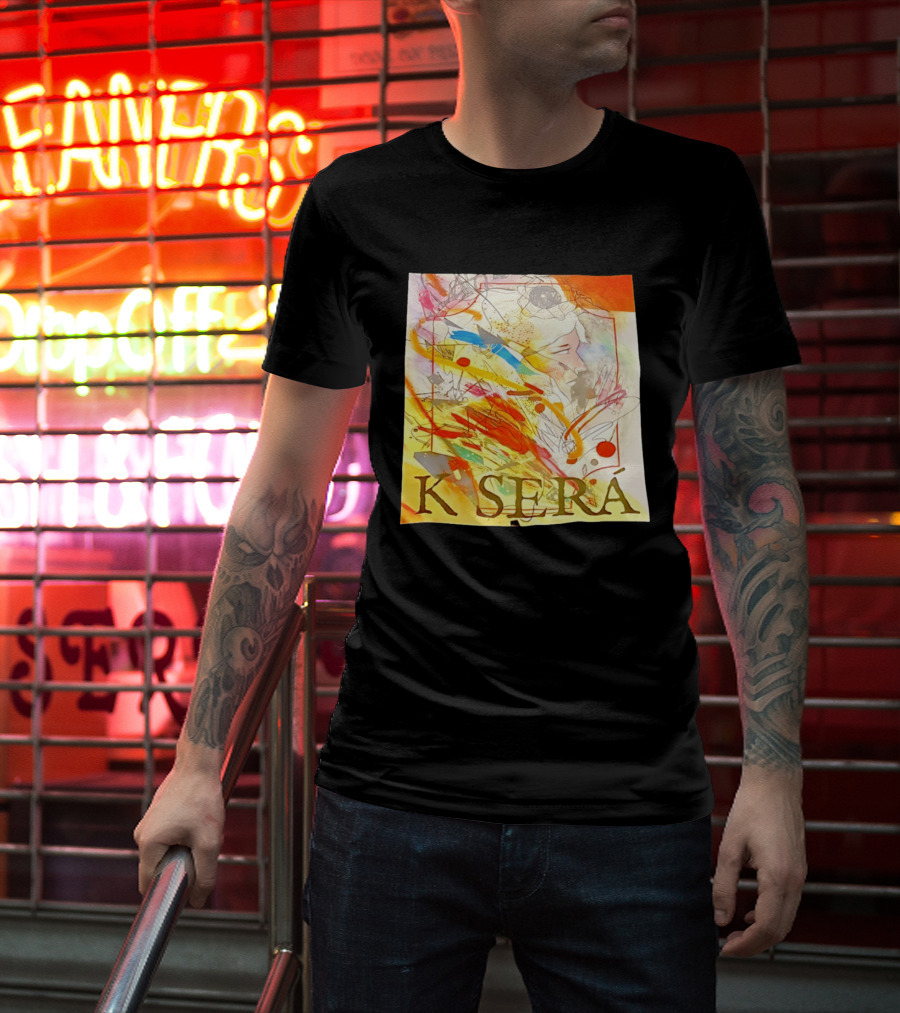 K Será Colorful Abstract Face Expression T-Shirt
