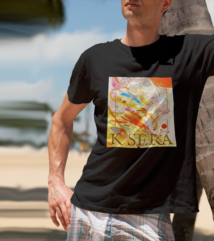 K Será Colorful Abstract Face Expression T-Shirt