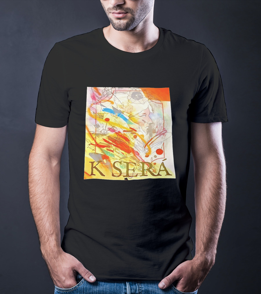 K Será Colorful Abstract Face Expression T-Shirt