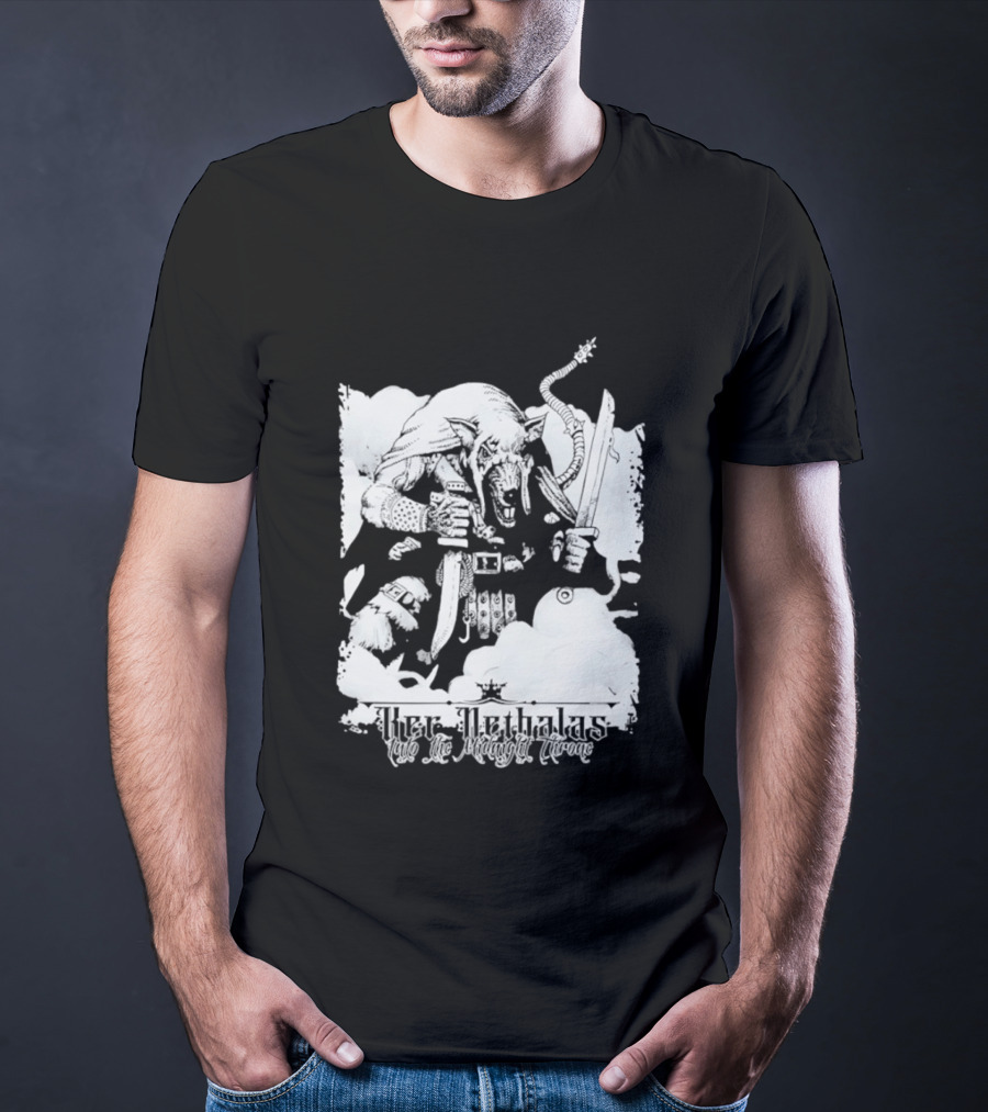 Ker Nethalas Into The Midnight Throne Rat Warrior Sword And Dagger Creature T-Shirt