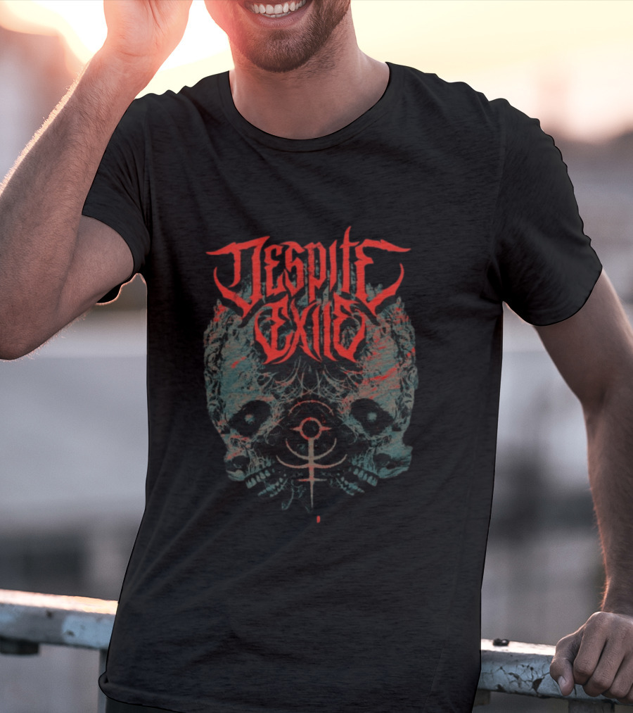 Despite Exile Ever Before Never Again Skull T-Shirt