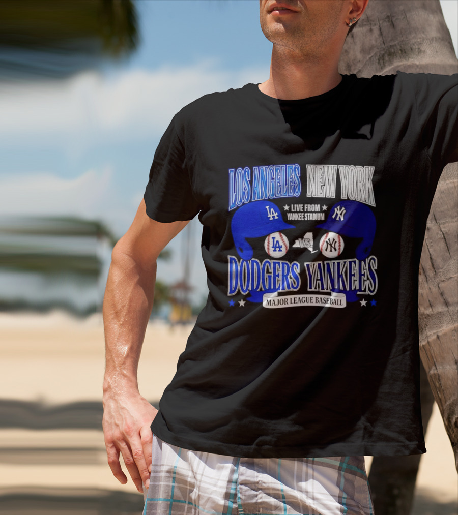 Los Angeles Dodgers Vs New York Yankees Live From Yankee Stadium Major League Baseball T-Shirt