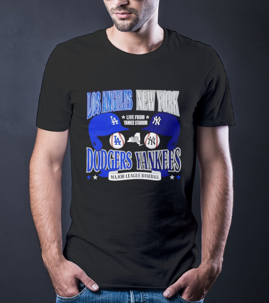 Los Angeles Dodgers Vs New York Yankees Live From Yankee Stadium Major League Baseball T-Shirt