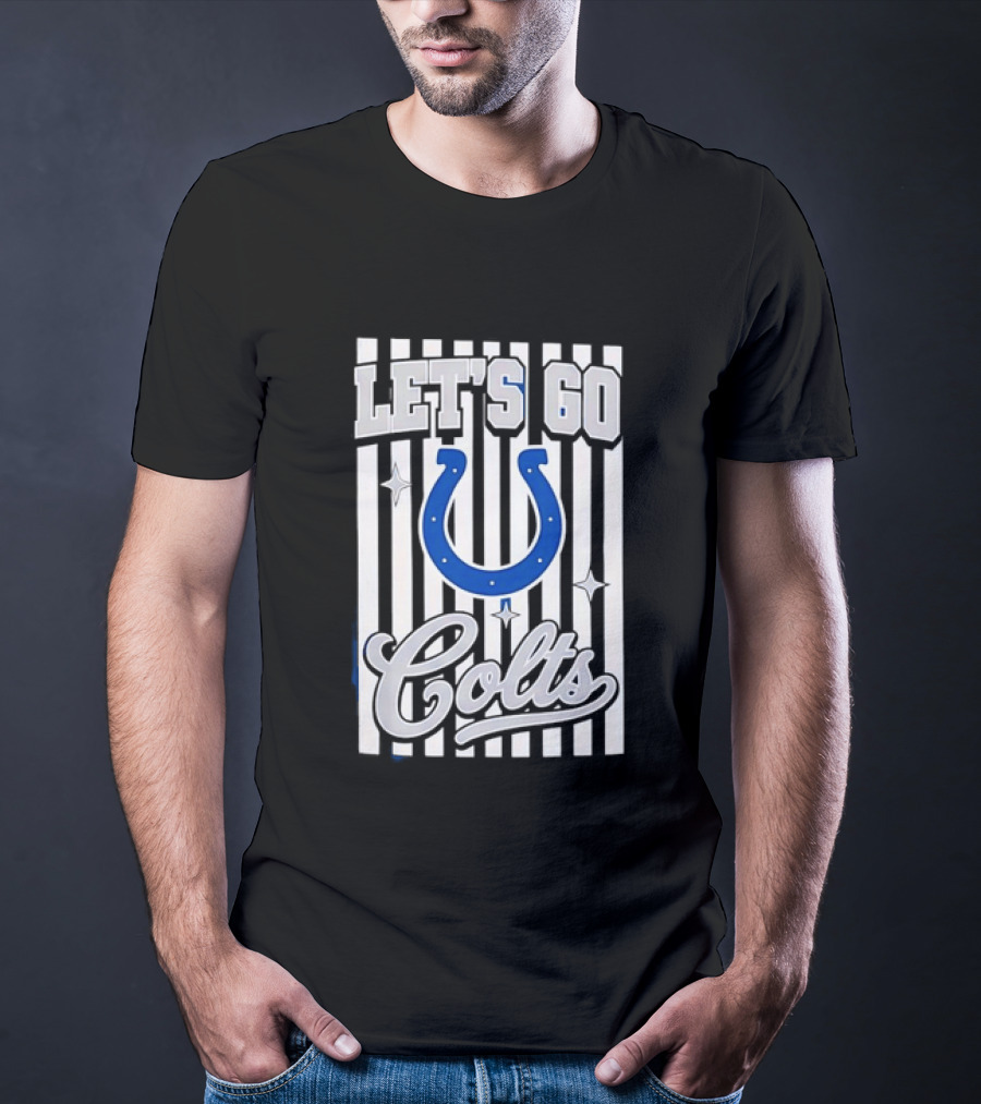Let's Go Indianapolis Colts Football Colts Horseshoe T-Shirt