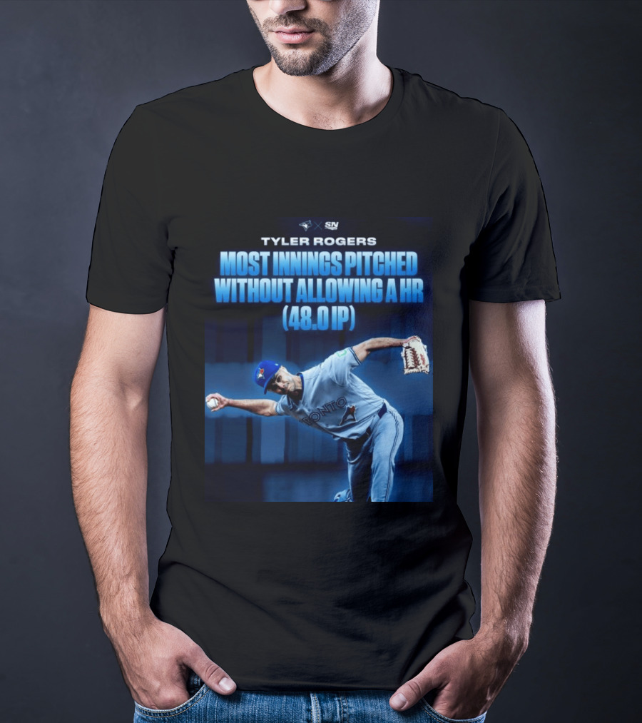 Tyler Rogers Most Innings Pitched Without Allowing A HR 48.0 IP Toronto T-Shirt