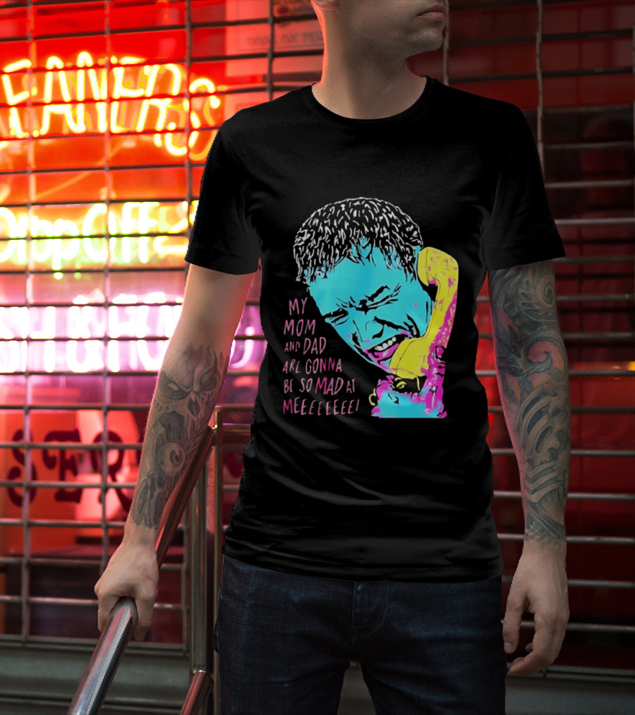 My Mom And Dad Are Gonna Be So Mad At Me Kevin McCallister Home Alone Phone Scene Retro Pop T-Shirt