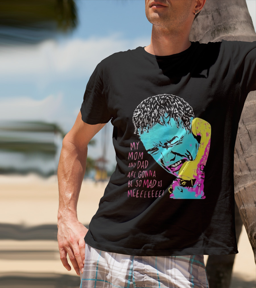 My Mom And Dad Are Gonna Be So Mad At Me Kevin McCallister Home Alone Phone Scene Retro Pop T-Shirt