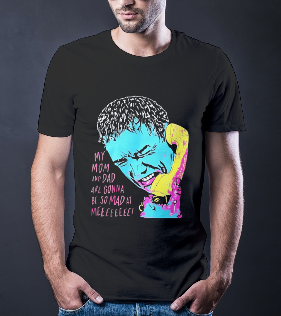 My Mom And Dad Are Gonna Be So Mad At Me Kevin McCallister Home Alone Phone Scene Retro Pop T-Shirt