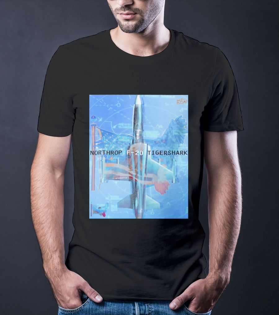 Northrop F 20 Tigershark Fighter Jet Aviation Digital Art And Aerospace T-Shirt