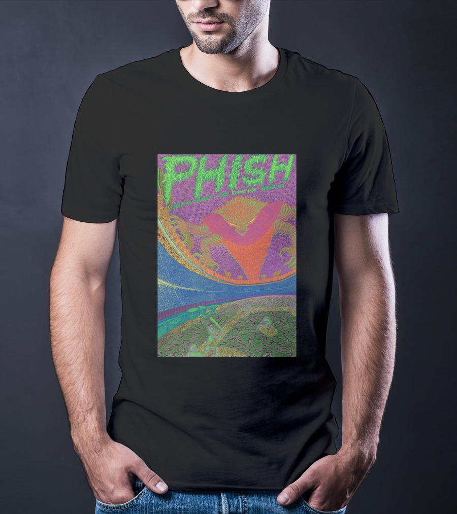 Phish Fenway Park Boston MA Tour July 31 Aug 1 2026 Colorful Psychedelic Dragon T-Shirt