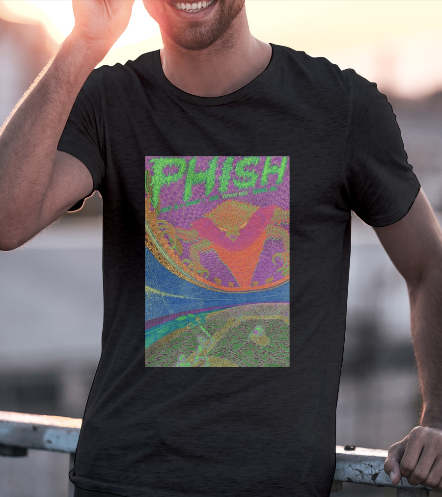 Phish Fenway Park Boston MA Tour July 31 Aug 1 2026 Colorful Psychedelic Dragon T-Shirt