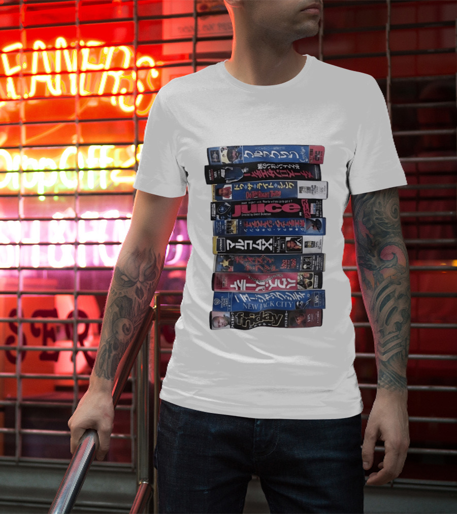 Friday Malcolm X Boyz N The Hood Juice Do The Right Thing New Jack City VHS Collection T-Shirt