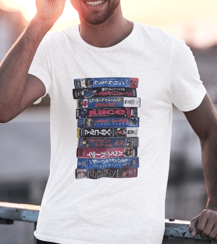 Friday Malcolm X Boyz N The Hood Juice Do The Right Thing New Jack City VHS Collection T-Shirt