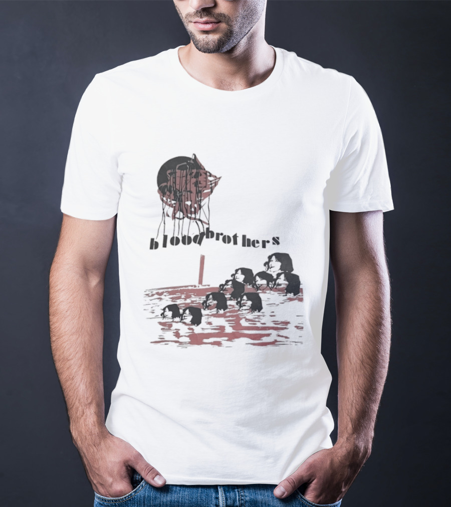 Blood Brothers Musical West End Willy Russell Dripping Red Moon T-Shirt