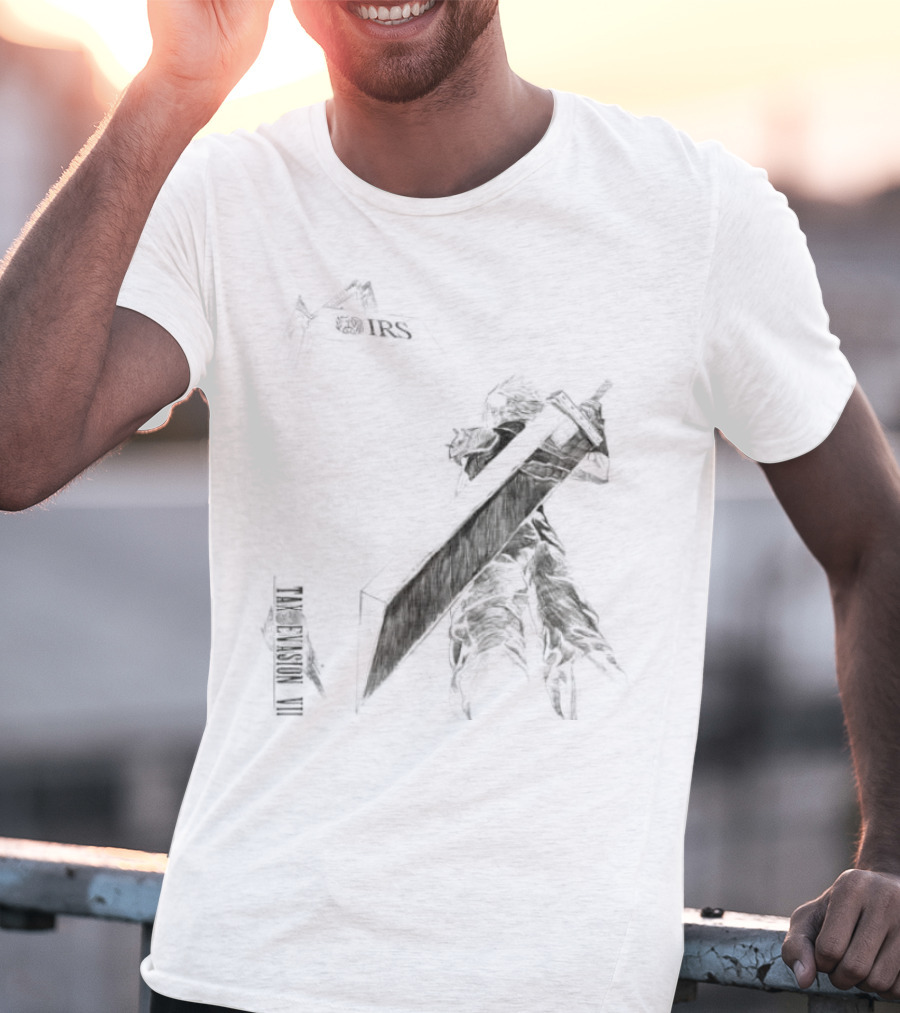 Cloud Strife Final Fantasy VII Tax Evasion IRS T-Shirt