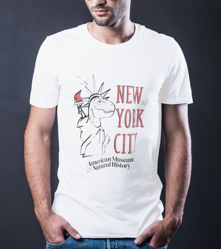 New Yoik City American Museum Of Natural History Dinosaur Statue T-Shirt