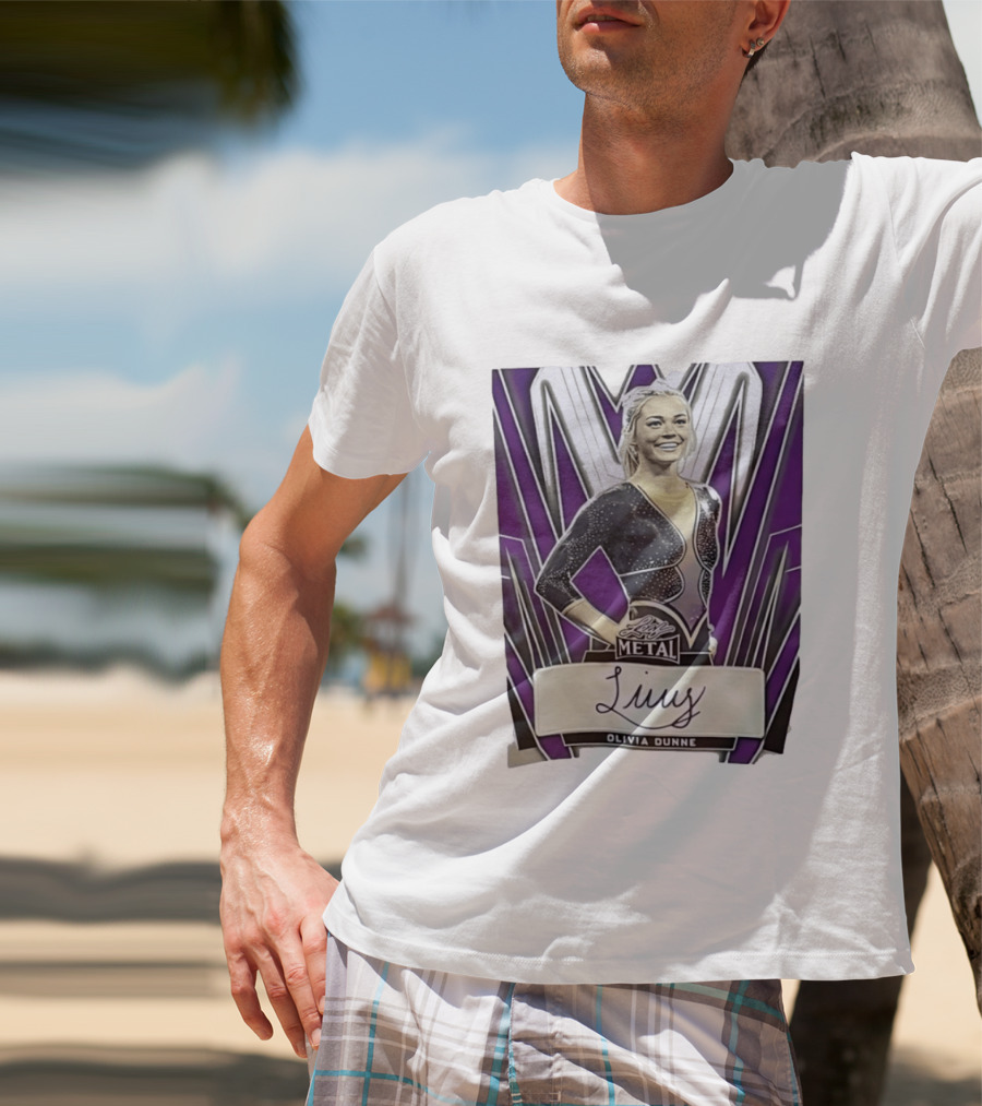 Leaf Metal Olivia Dunne Livvy Autograph Card T-Shirt